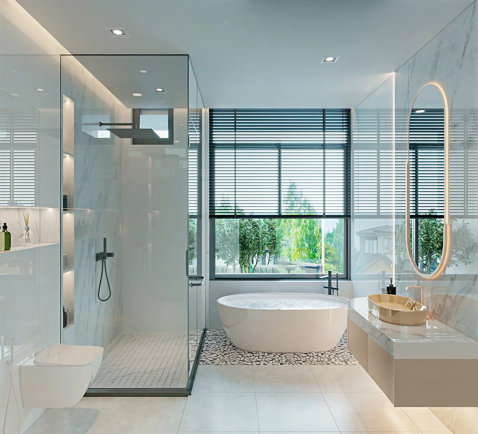 Chế tác mặt đá lavabo & Tư vấn bố cục phòng tắm